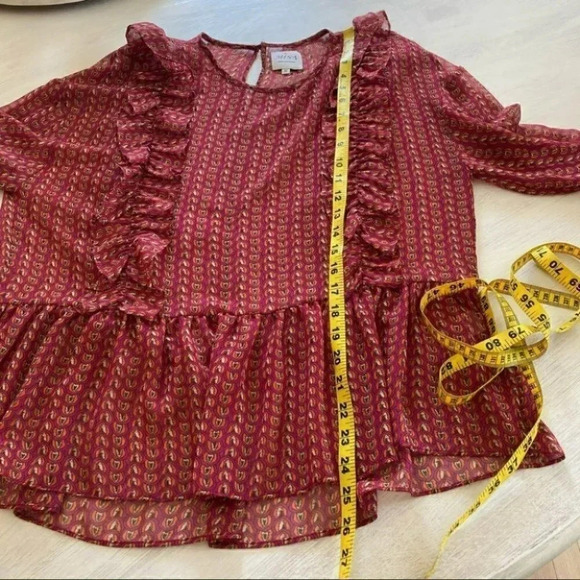 Anthropologie Misa Los Angeles Campania Ruffled Blouse Size Medium NWOT $326 - Picture 12 of 15